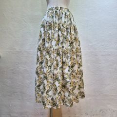 ラブティックボンボン◇ 中花プリントギャザーロングスカート 日本製 F
