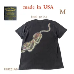 USA製Lucky brandプリントTシャツMブラックタイガー虎HH02166のサムネイル