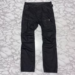 トレンド【GLAMOUR】archive black coating destroy damaged denim