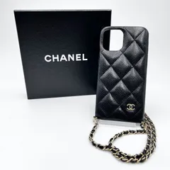 CHANEL（シャネル）マトラッセ iPhoneケース チェーンショルダー キャビアスキン ブラック ゴールド金具 iPhone13 iPhone14対応 スマホケース【中古】のサムネイル