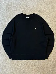 レディース XL アミ AMI スモール ハートロゴ スウェット ブラックのサムネイル