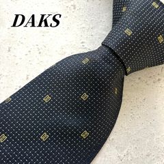 極美品 DAKS ダックス ネクタイ チェック柄 総柄 日本製 シルク100% 最 安値 でファッション - 極美品 DAKS ダックス ネクタイ チェック柄