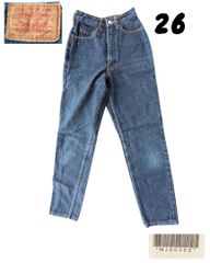 80sケミカルUSA製リーバイス ブラック706古着デニムパンツw28ダメージ 