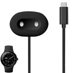 新品 Miimall for Google Pixel Watch 4 41mm/45mm 用充電ケーブル 急速充電 2ピンコード充電スタンド Type-C充電ケーブル ピクセルウォッチ4充電器 充電中継アダプター ワンタッチ充電 軽量（ブラック）
