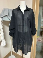BLACK COMME des GARCONS シースルー長袖シャツ XS - メルカリ
