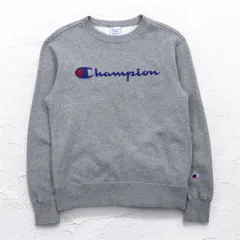 Champion クルーネック スウェット M グレー コットン ロゴプリント C3-H004