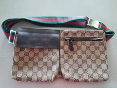 美品確実正規品 Gucci 28566 ウエストバッグ GG シェリーライン - メルカリ