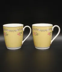 美品 ティファニー マグカップ 2点セット ペア ピンクチューリップ Tiffany & Co.