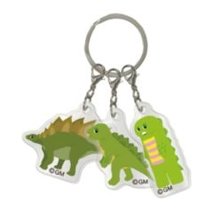 신품 마리모크라프트 3연 아크릴 키홀더 가챠핀 A child Dinosaur W56×H45mm 이내 GMM-008