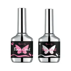 新品 Beauty7 ジェルネイル トップコート ベースコート 15ml 2本セット ノンワイプ 拭き取り不要 大容量 UV/LED対応 大容量 低臭 長持ち 透明感 速乾 セルフ用