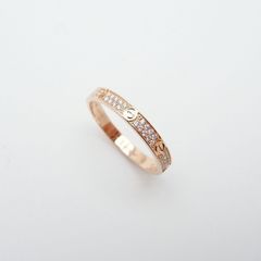 新品仕上げ】カルティエ ラブ フープ パヴェ ピアス 片耳用 7684 