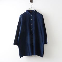 633u*美品 根々 石見銀山 群言堂 藍染 リネン シャツ ブラウス - メルカリ