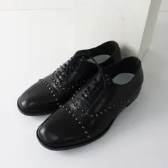 極美品 Archive メゾンマルジェラ Maison Margiela レザー  スタッズ ドレスシューズ 38.5｜ブラック 約24.5cm【2400014939101】のサムネイル