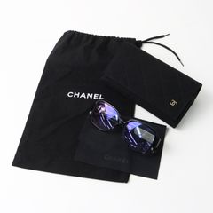 CHANEL スクエアシェイプ ブルーライトカットアイウェア ハートCC