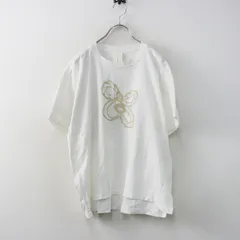 エリウツギ eriutsugi フラワーデザイン オーガニックコットン Tシャツ ホワイト／トップス 半袖 カットソー【2400014972429】のサムネイル