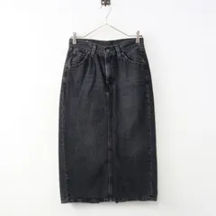 美品 リーバイス プレミアム Levis PReMIUM HIGH RISE BACK SLIT SKIRT バックスリット ブラックデニムスカート W25 黒┃【2400014966343】のサムネイル