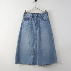 美品 リーバイス Levis PReMIUM HR-A-LINE DECON SKIRT ハイライズ Aライン デニムスカート W25 薄インディゴ┃【2400014966336】のサムネイル