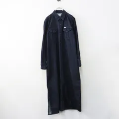 美品 2025AW ビーミングバイビームス B:MING by BEAMS 別注 Lee  リー ロングデニムシャツワンピース S 濃インディゴ┃【2400014966251】