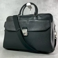 【美品】マトゥーリ シボ革 ブリーフケース オールレザー ビジネスバッグ 黒 1030-2-BTL】オールレザーブリーフ(ブラック-シルバー) – Ohba＆Co. 大