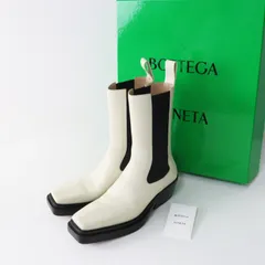 ボッテガヴェネタ BOTTEGA VENETA The Lean チェルシーブーツ 38｜オフホワイト サイドゴア 約24.0〜24.5cm【2400014911015】のサムネイル