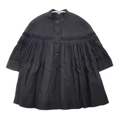 Scye リネン キャンブリック タック ハーフスリーブ サイズ36 ブラウス シャツ ブラック レディース サイ【中古】6-0504M∞のサムネイル