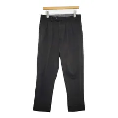NEAT ２タック ピケパンツ センタープレススラックス サイズ46 パンツ ブラック メンズ ニート【中古】6-0504G∞のサムネイル