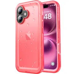 新品 SPORTLINK iPhone 16 用 防水ケース- いPhone 16 ケース 完全防水 IP68防水等級 防雪 防塵 耐衝撃 全面保護 360°QI充電 フェイスID 認証対応 操作便利 超薄型 ストラップ付き 雨の日 アイホン 16 ボウスイケ