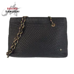 美品 BALLY バリー ヴィンテージ キルティング ブラック 黒 レザー トートバッグ チェーンショルダーバッグ レディース 602244【中古】