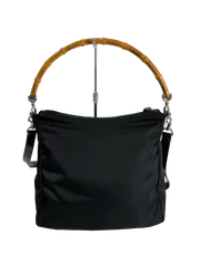 GUCCI グッチ バンブー 2way ハンドバッグ ショルダーバッグ 鞄 かばん ナイロン 000.2058.0509.5 ブラック 黒
