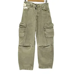 ザラ ZARA  TRF MID WAIST CARGO BOYFRIEND JEANS ミッド ウエスト ワイド バギー デニム カーゴ パンツ Y2K メンズ  36