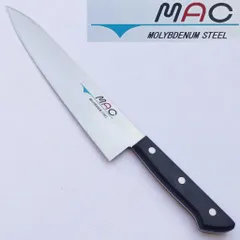 牛刀包丁 マック MAC MOLYBDENYM STEEL 刃長約210㎜ 両刃 洋包丁 スライサー シェフナイフ 調理器具 庖丁 刃物 日本製 【3826】のサムネイル