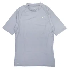 美品 NIKE ナイキ DRI-FIT ロゴプリント パフォーマンスシャツ カットソー トップス 半袖 ストレッチ XXL グレー メンズ 古着 中古 USED