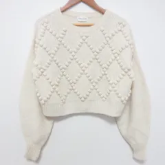 良品 24AW La boutique BonBon ラブティックボンボン ポップコーンクロップドニット セーター サイズF アイボリー レディース 古着 中古 USEDのサムネイル