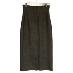 美品 FENDI フェンディ ウール チェック ペンシルスカート FQ7221 AHL6 サイズ38 ブラウン レディース 古着 中古 USEDのサムネイル