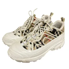 美品 BURBERRY バーバリー アーサー ノバチェック スニーカー 37 23.5cm程度 ベージュ  レディース 古着 中古 USEDのサムネイル