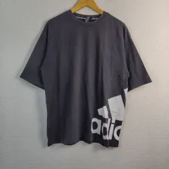 adidas アディダス ビッグロゴ Tシャツ パフォーマンスロゴ ブラック Mサイズ メンズ 古着 スポーツMIX ストリート