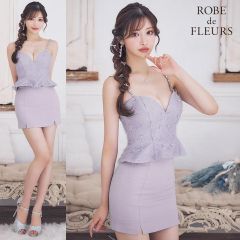 ROBE de FLEURS バックリボンビジューミニキャバドレス - メルカリ