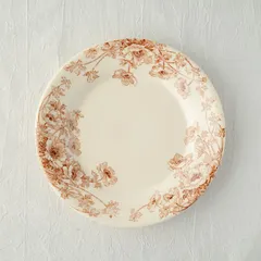 Gien ジアン Anemones アネモネ ブラウン ディナープレート フランス アンティーク 皿  (b)のサムネイル
