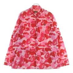 A BATHING APE (アベイシングエイプ) ABC CAMO CHINA JACKET 総柄 カモフラージュ フロントロゴ チャイナジャケット ピンク 001LJM201311Mのサムネイル