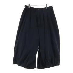 Yohji Yamamoto POUR HOMME (ヨウジヤマモト プールオム) 19AW SAMPLE STRETCHTWILL KARASUPANTS サンプル ストレートツイル カラスパンツ ショーツ ブラック HC-P79-526のサムネイル