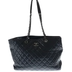 CHANEL (シャネル) ココマーク マトラッセ キルティング トートバッグ ハンドバッグ チェーンバッグ ブラック キャビアスキン シルバー金具