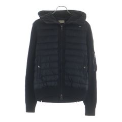 MONCLER (몽클레일) 18AW MAGLIONE TRICOT CARDIGAN 암 니트 전환 나일론 다운 재킷 블랙 D20919402800