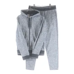 AX ARMANI EXCHANGE (アルマーニ エクスチェンジ) セットアップ ロゴプリント ジップアップ スウェットパーカー トラック ジョガーパンツ グレーのサムネイル