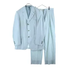 GIANNI VERSACE (ジャンニ ヴェルサーチ) シルク ウール 3B テーラードジャケット 2タック スラックスパンツ ライトブルー セットアップのサムネイル