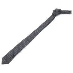 SAINT LAURENT PARIS (サンローランパリ) マイクロドット シルクネクタイ ブラック/ホワイト 643955 4Y002のサムネイル