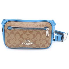 美品】COACH スプリントベルトバッグ24 CE649 スカイブルー レザー