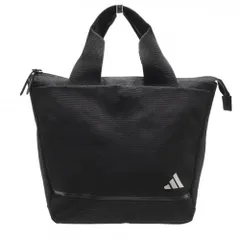 【美品】アディダス カートバッグ 黒 地模様 外ポケット付 ゴルフ adidas