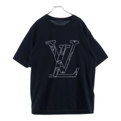LOUIS VUITTON ルイヴィトン Tシャツ フラワー刺繍 ネイビー M - メルカリ