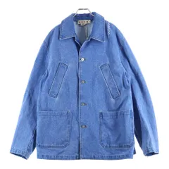 MARNI (マルニ) 25SS BLEACHED COATED ORGANIC DENIM COBALT JACKET ブリーチデニムカバーオールジャケット インディゴブルー GUJU0012S0のサムネイル