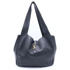 SAINT LAURENT PARIS (サンローランパリ) カサンドラ ル・サンカ ベア トートバッグ ハンドバッグ ブラック レザー 763435 ゴールド金具のサムネイル